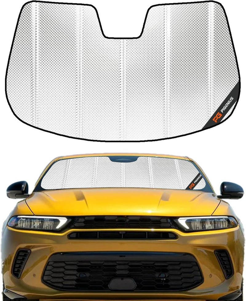 Pigenius Windshield Sun Shade for Dodge Hornet 2023-2025. Reflective Aluminum Film Front Window Sunshade - BLAZBLOCK - Image 1